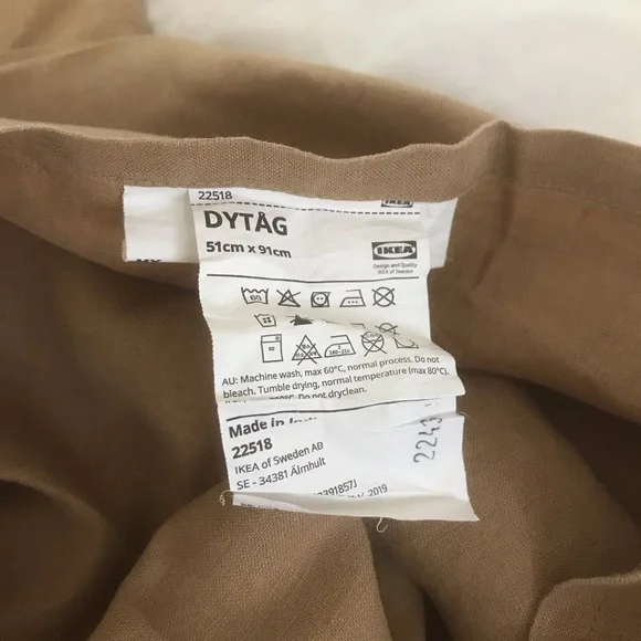 ikea dytag linen duvet+shams king euc - Picture 4 of 5